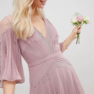 ASOS Pink Lace Maxi Dress
